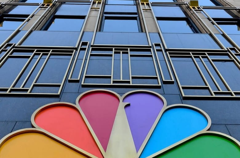 NBC Tower as seen from the street level.